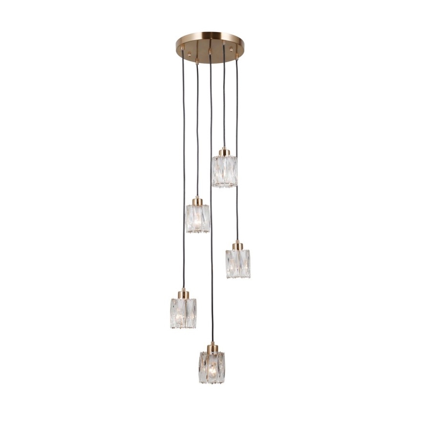 ITALUX - Lampadario a cavo TORNO 5xE14/40W/230V oro