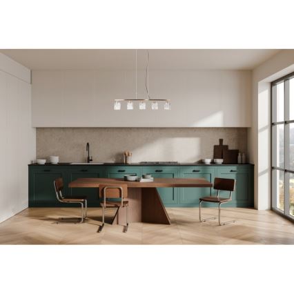 ITALUX - Lampadario a sospensione su cavo SIMONA 5xE14/40W/230V dorato