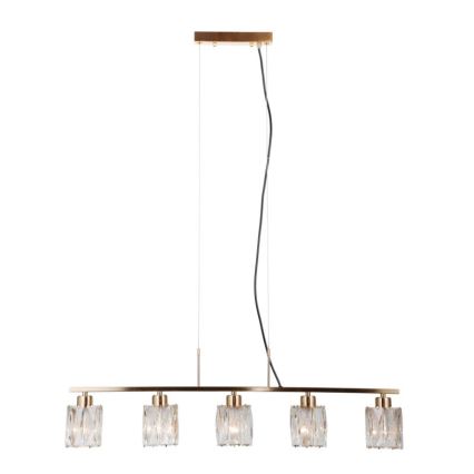 ITALUX - Lampadario a sospensione su cavo SIMONA 5xE14/40W/230V dorato
