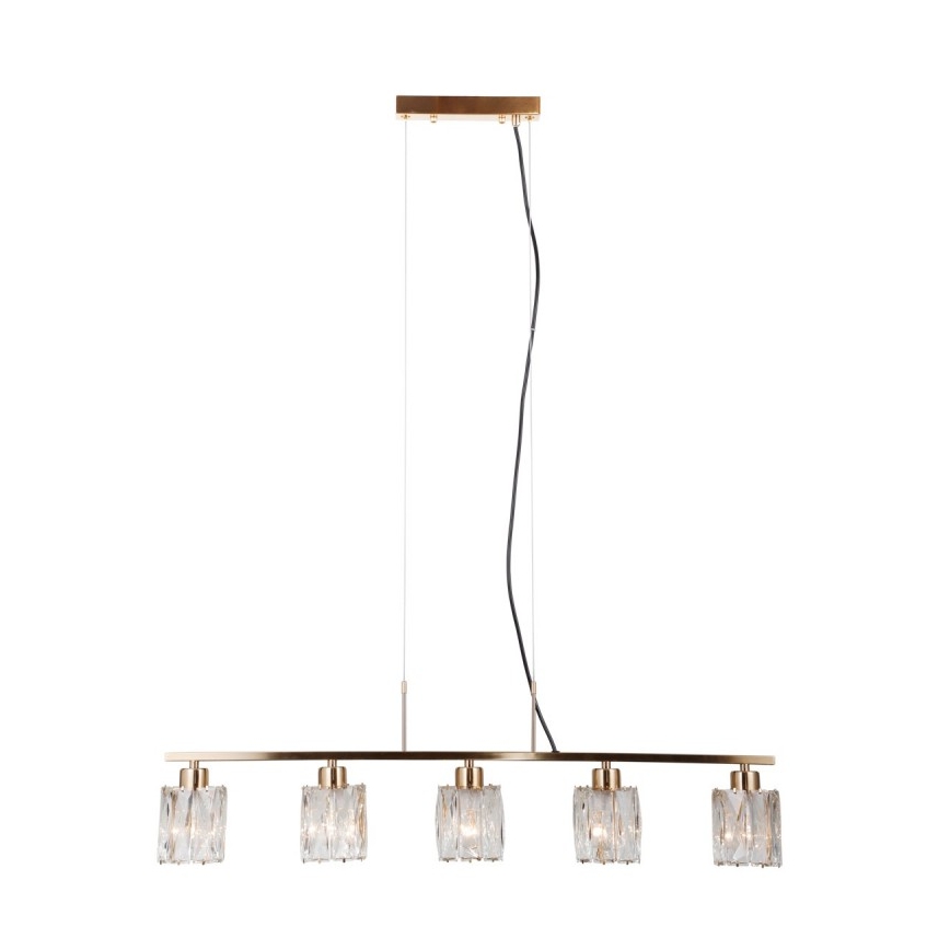 ITALUX - Lampadario a sospensione su cavo SIMONA 5xE14/40W/230V dorato