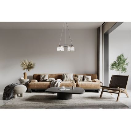 ITALUX - Lampadario sospeso a cavo SIMONA 6xE14/40W/230V nero/oro