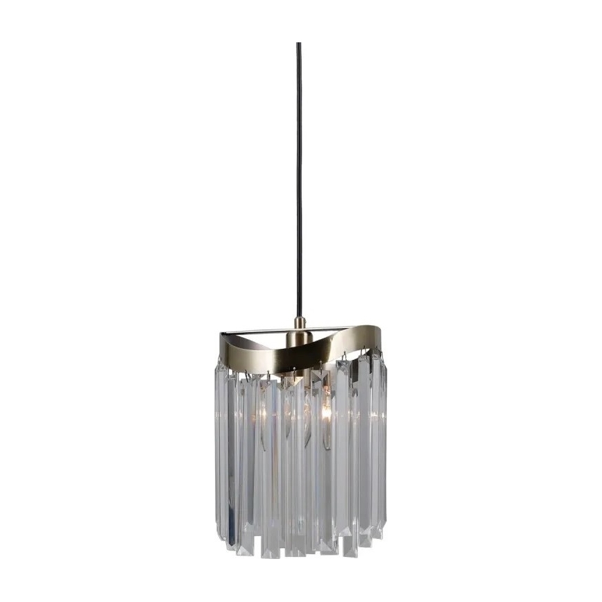 ITALUX - Lampadario a sospensione con filo SABRIGA 1xE14/40W/230V cromo opaco