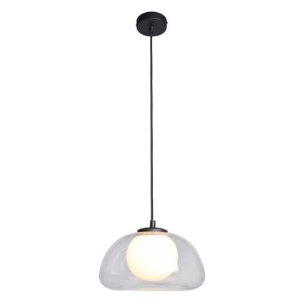 ITALUX - Lampada a sospensione su cavo AINALE 1xG9/7W/230V nero/trasparente