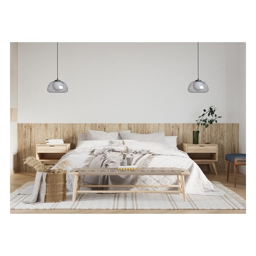 ITALUX - Lampadario a sospensione su cavo AINALE 1xG9/7W/230V nero/fumé