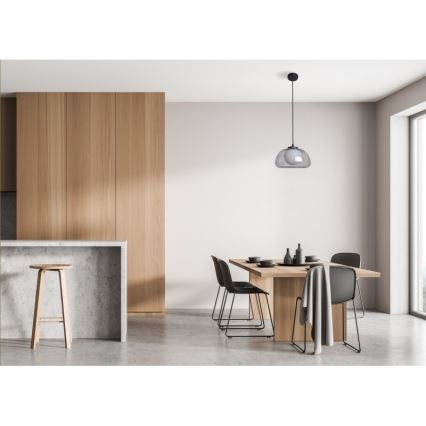 ITALUX - Lampadario a sospensione su cavo AINALE 1xG9/7W/230V nero/fumé
