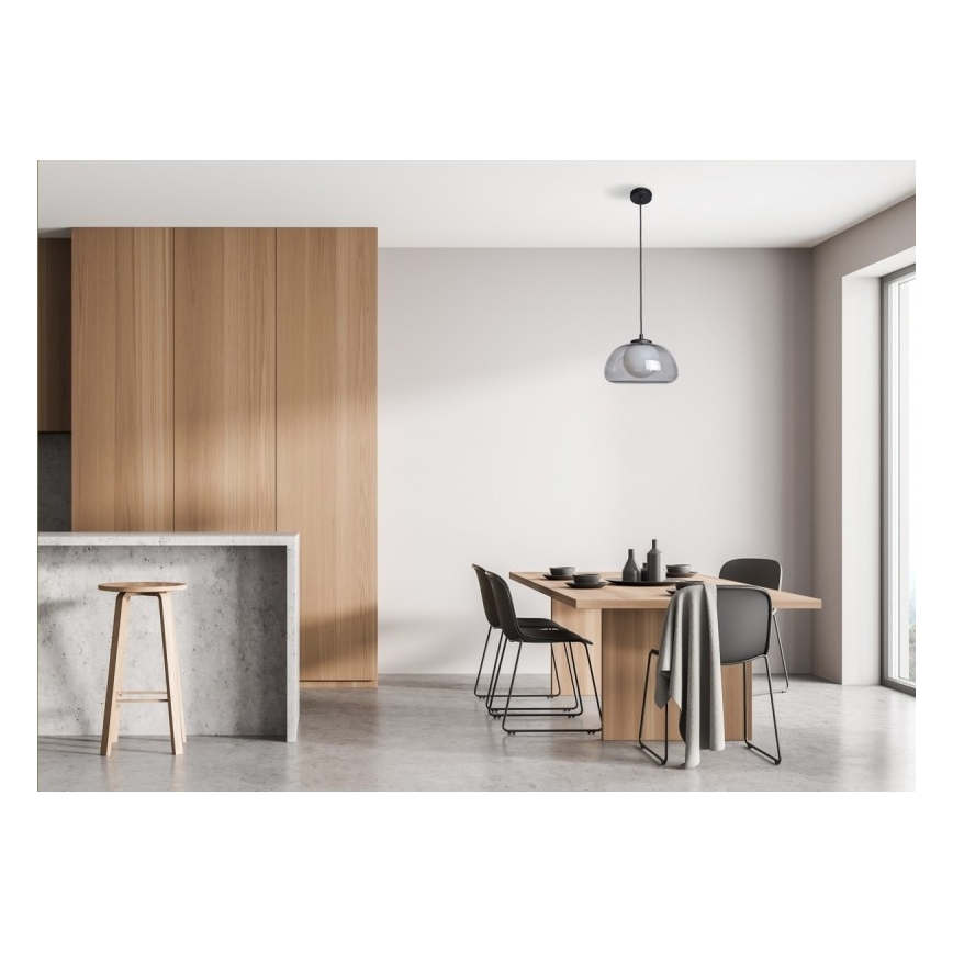 ITALUX - Lampadario a sospensione su cavo AINALE 1xG9/7W/230V nero/fumé