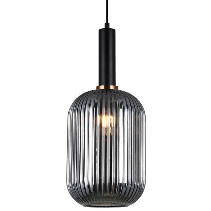 ITALUX - Lampadario a sospensione con filo ANTIOLA 1xE27/40W/230V diametro 20 cm nero