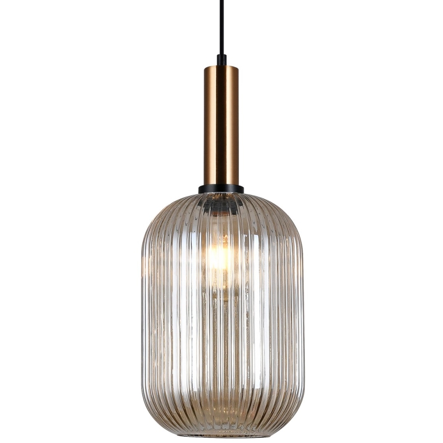 ITALUX - Lampadario a sospensione con filo ANTIOLA 1xE27/40W/230V diametro 20 cm bronzo