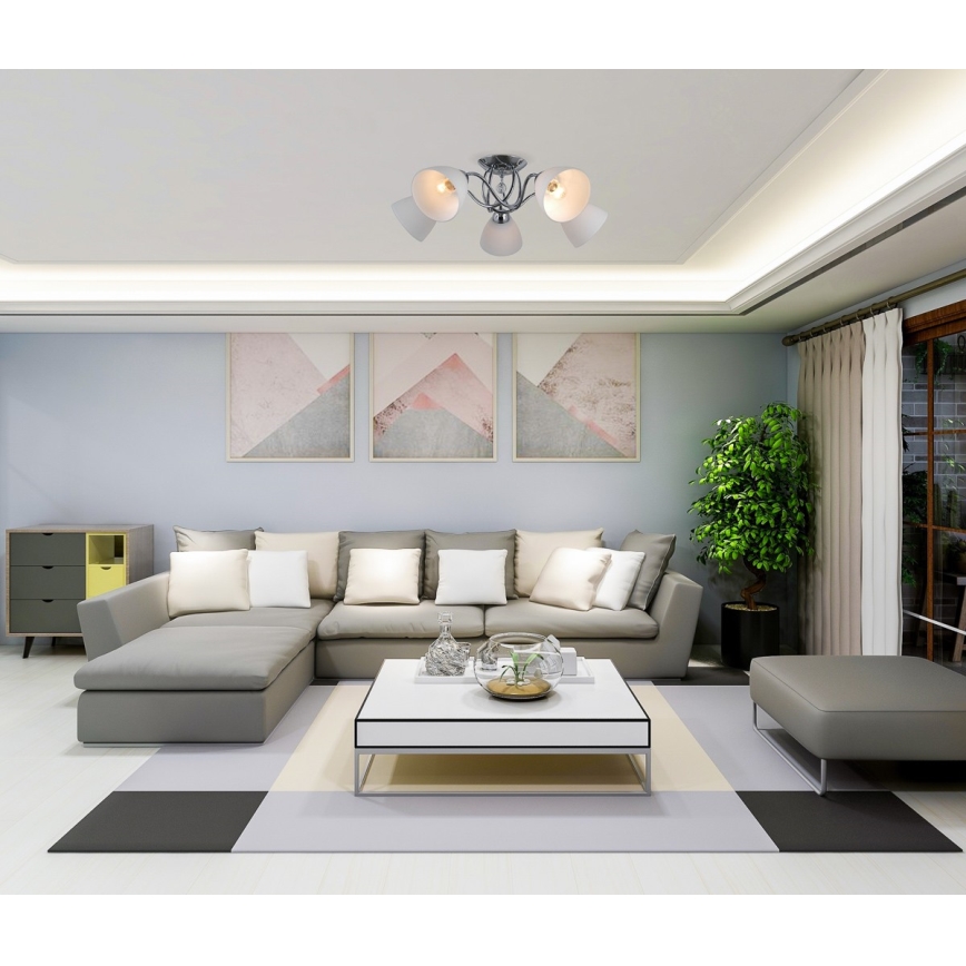 ITALUX - Lampadario a plafone LUGANO 3xE27/40W/230V
