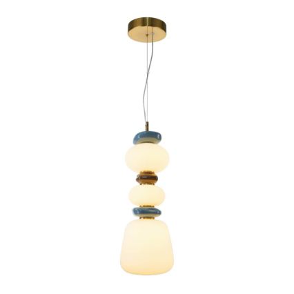 ITALUX - Lampadario a cavo EVANS LED/15W/230V 3000K oro/blu