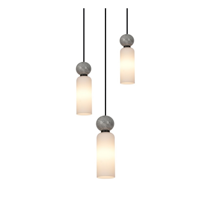ITALUX - Lampadario sospeso su cavo SANTOS 3xG9/40W/230V nero