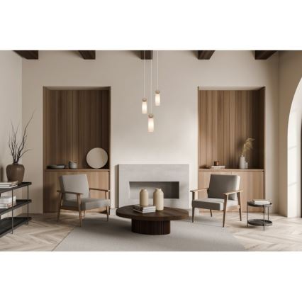 ITALUX - Lampadario sospeso SANTOS su cavi 3xG9/40W/230V, finitura dorata
