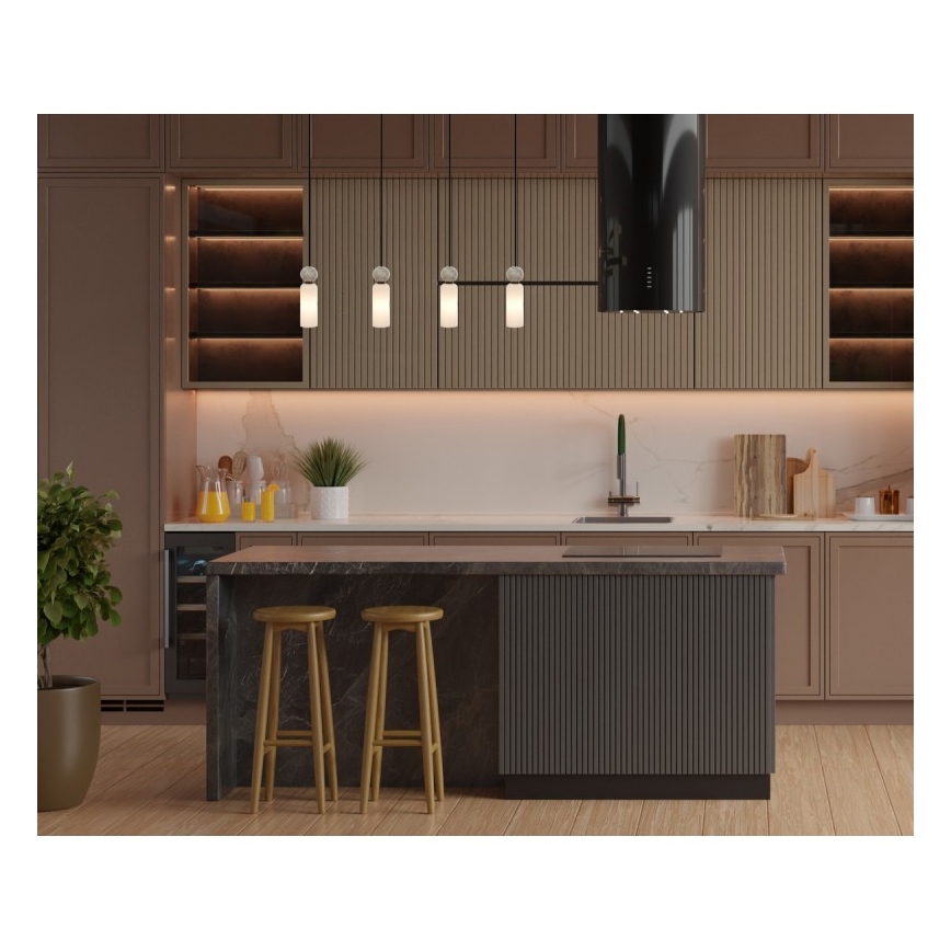 ITALUX - Lampadario a sospensione con cavo SANTOS 4xG9/40W/230V nero