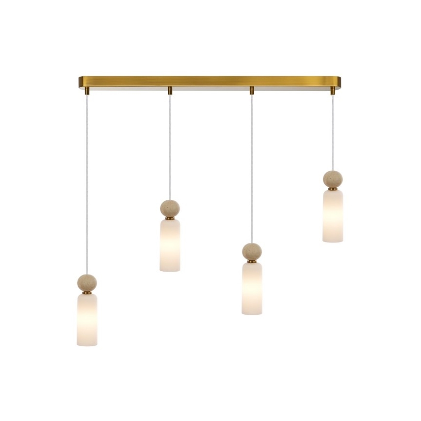 ITALUX - Lampadario a sospensione SANTOS su cavo 4xG9/40W/230V, finitura oro