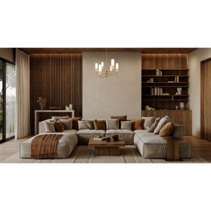ITALUX - Lampadario a stelo SANTOS 6xG9/40W/230V oro