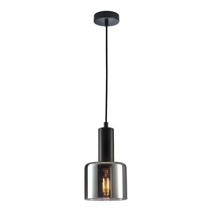 ITALUX - Vetro di ricambio per lampadario SANTIA E27 Ø 12 cm, nero fumé