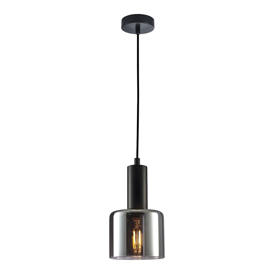 ITALUX - Vetro di ricambio per lampadario SANTIA E27 Ø 12 cm, nero fumé