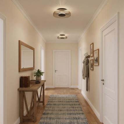 ITALUX - Plafoniera LED PASSO LED/8W/230V 3000K Ø 25 cm nero fumé