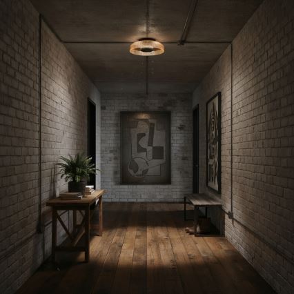 ITALUX - plafoniera LED PASSO LED/8W/230V 3000K Ø 25 cm beige fumé