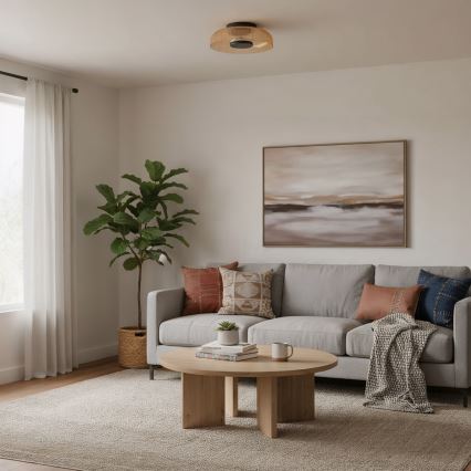 ITALUX - plafoniera LED PASSO LED/8W/230V 3000K Ø 25 cm beige fumé