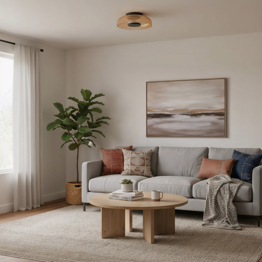 ITALUX - plafoniera LED PASSO LED/8W/230V 3000K Ø 25 cm beige fumé