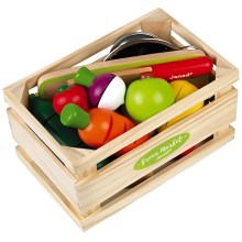 Janod - Cassetta di legno con frutta e verdura