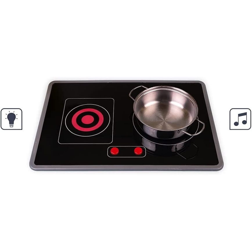 Janod - Cucina in legno con piano cottura a LED MOZAIC 2xLR6