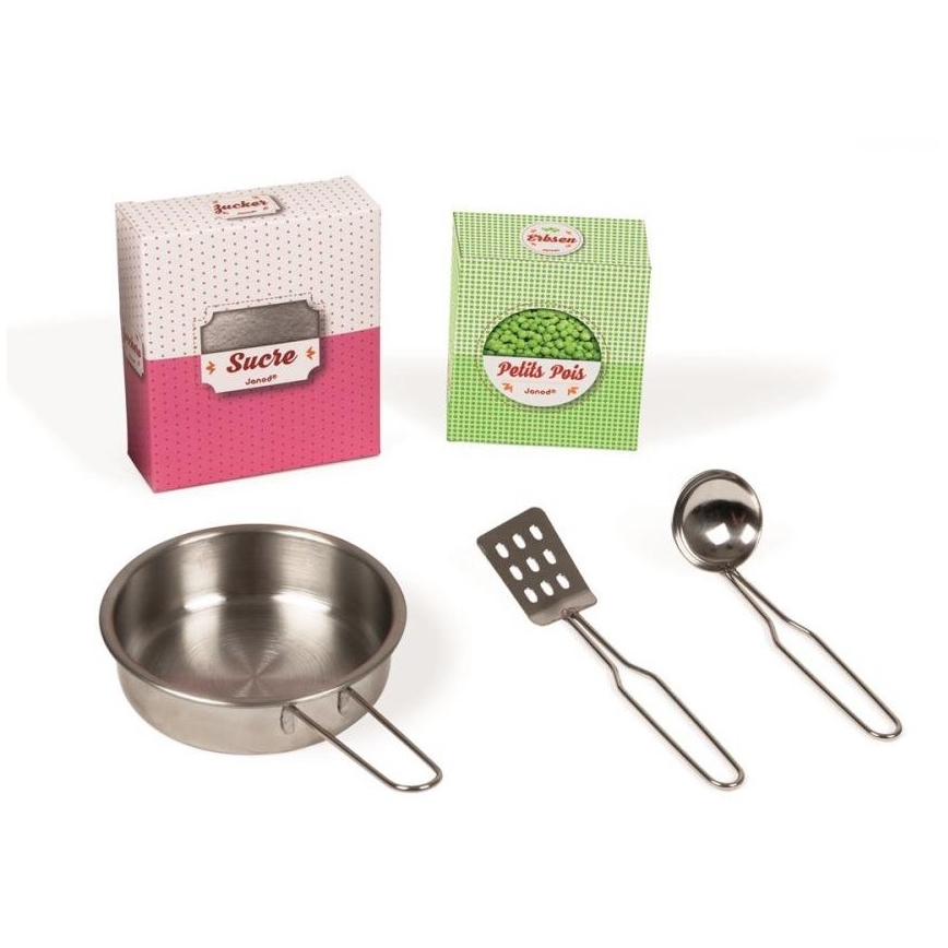 Janod - Cucina in legno MACARON rosa