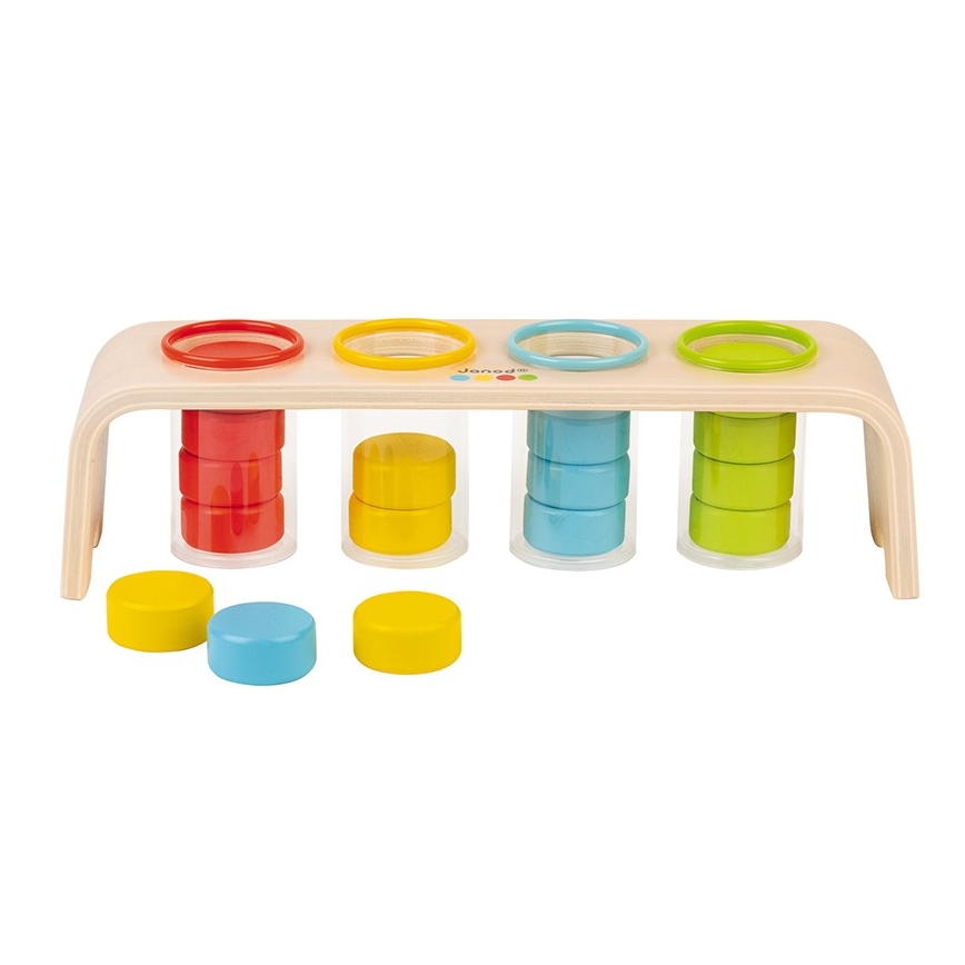 Janod - Giocattolo interattivo in legno MONTESSORI 22 pz.