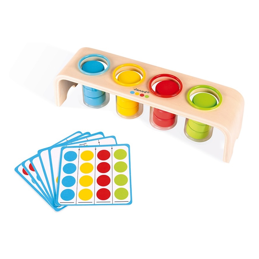 Janod - Giocattolo interattivo in legno MONTESSORI 22 pz.