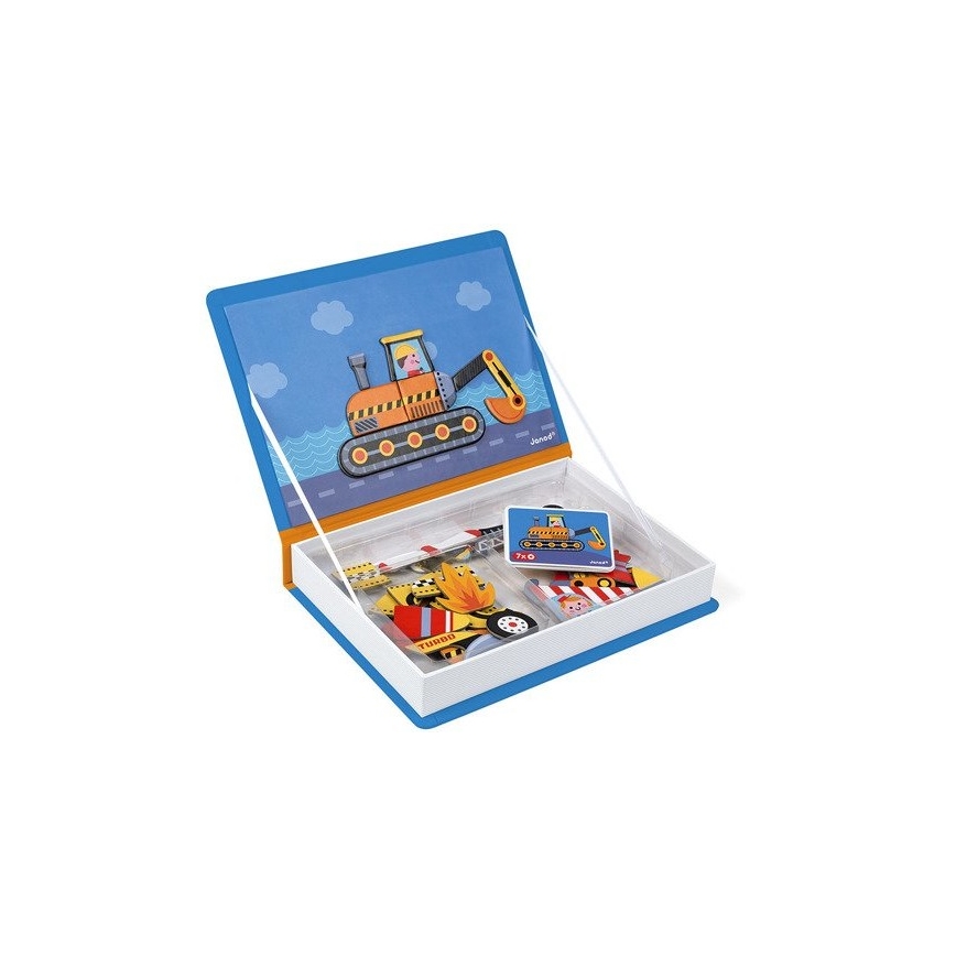 Janod - MAGNETIBOOK Gioco magnetico interattivo - Mezzi di trasporto