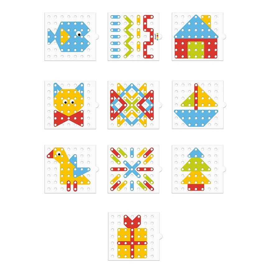 Janod - Mosaico interattivo in legno MONTESSORI