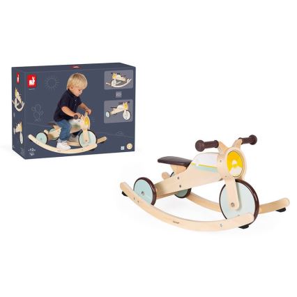 Janod - Per bambini bici a spinta in legno 2in1