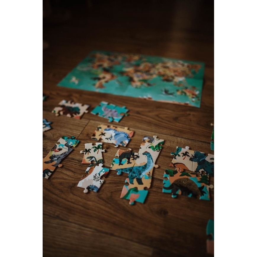 Janod - Puzzle educativo per bambini 200 pezzi dinosauri