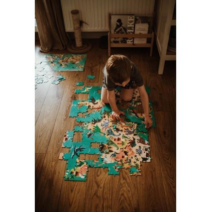 Janod - Puzzle educativo per bambini 200 pezzi dinosauri