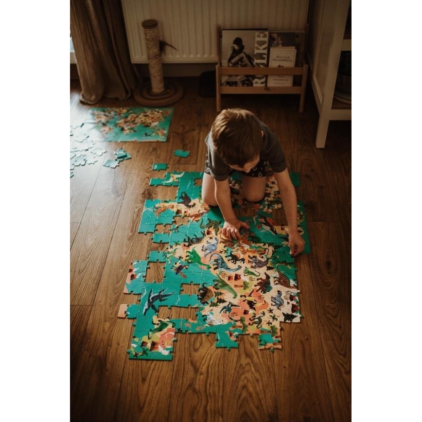 Janod - Puzzle educativo per bambini 200 pezzi dinosauri