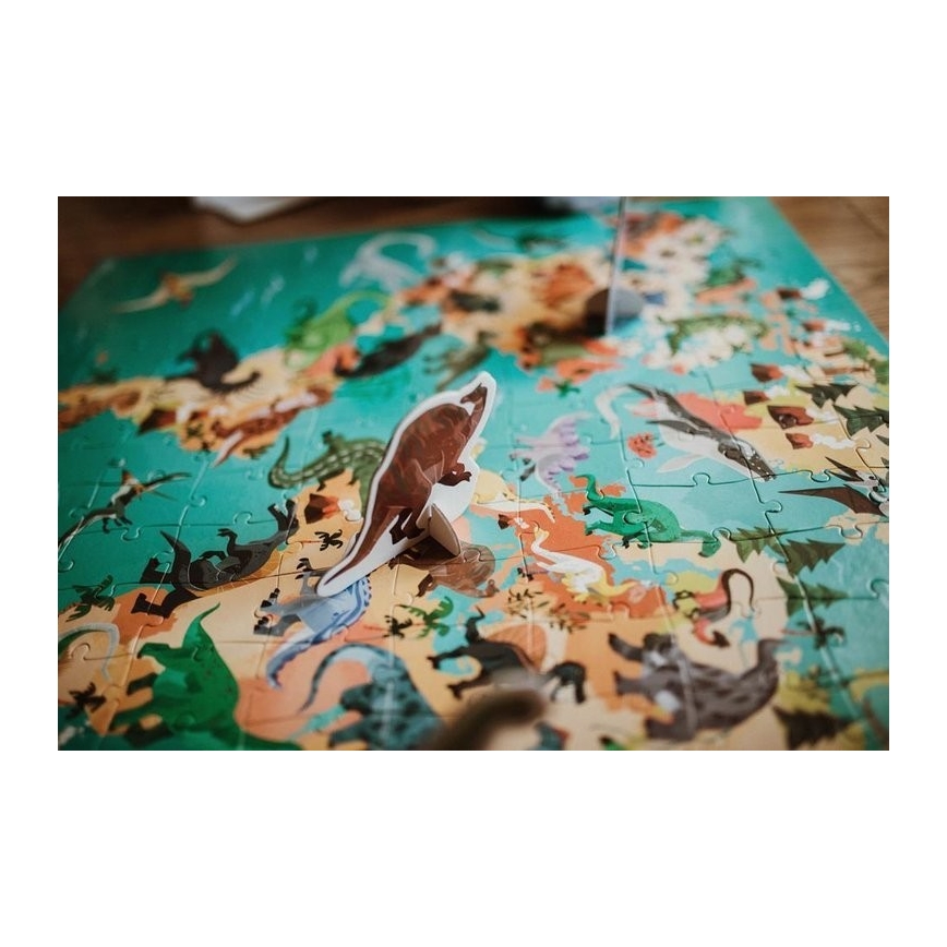 Janod - Puzzle educativo per bambini 200 pezzi dinosauri