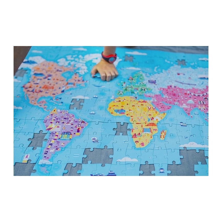 Janod - Puzzle educativo per bambini 350 pezzi mondo