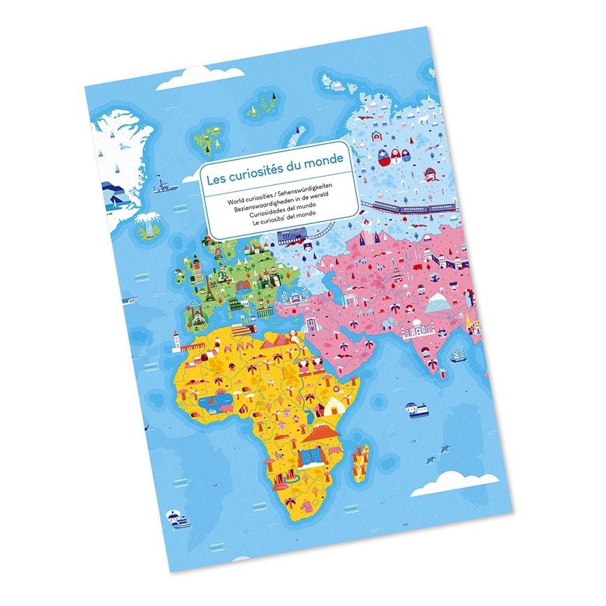 Janod - Puzzle educativo per bambini 350 pezzi mondo