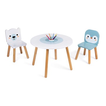 Janod - Set tavolo e sedie in legno