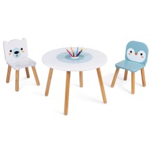 Janod - Tavolo di legno con sedie