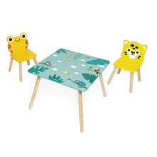 Janod - Tavolo di legno con sedie TROPIK