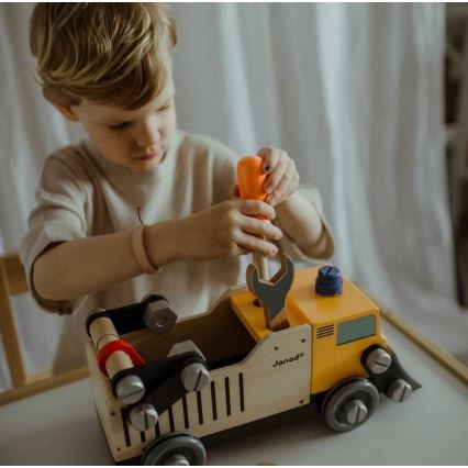 Janod - Set di costruzioni in legno camion BRICOKIDS