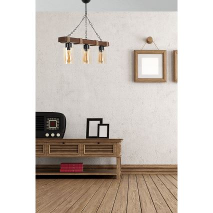 JASMIN 3xE27/40W/230V marrone/beige