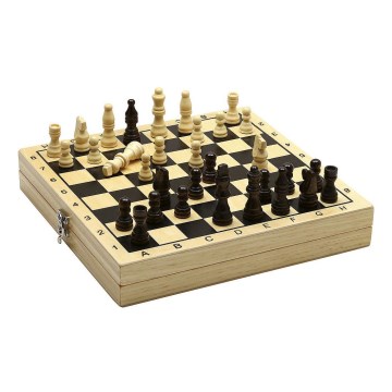 Jeujura - Scacchi e dama in legno in scatola
