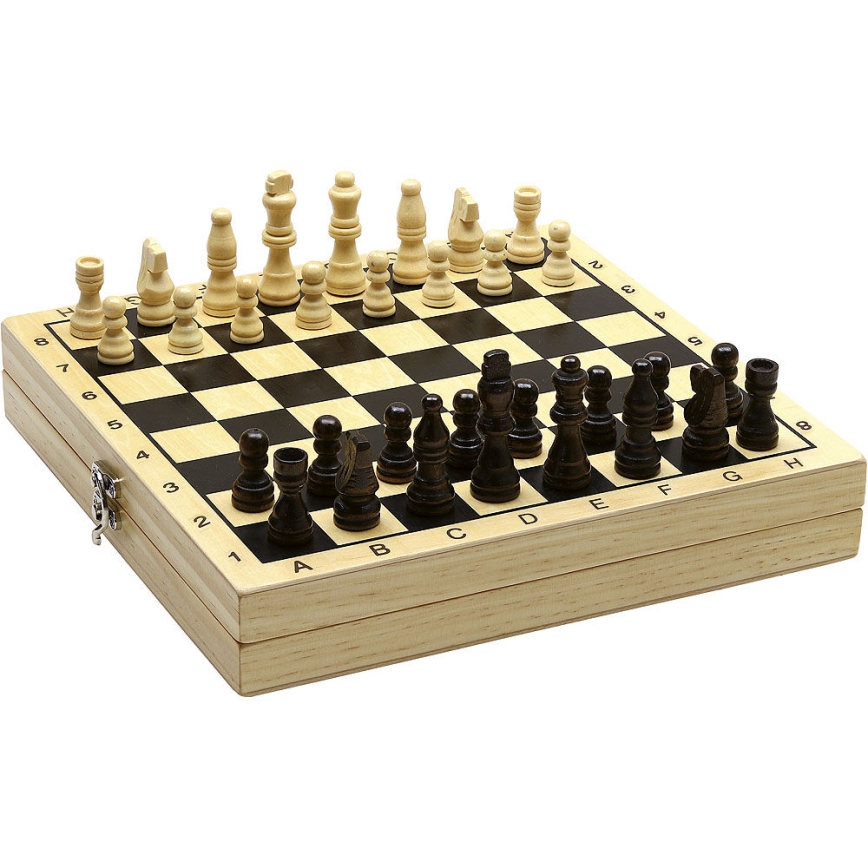 Jeujura - Scacchi e dama in legno in scatola