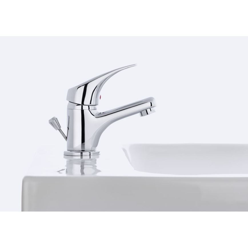 JIKA H3111N10041111 - Rubinetto del lavandino + con scarico TALAS 12,3 cm cromo lucido