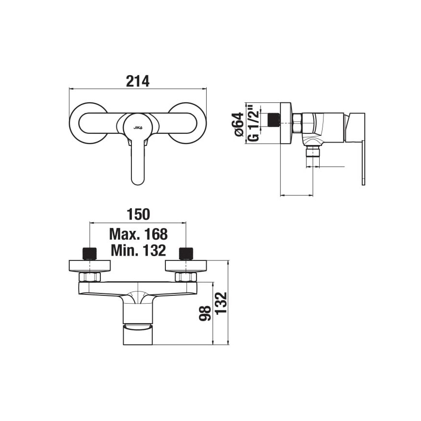JIKA H3311Z70044001 - Rubinetto doccia LYRA cromo lucido