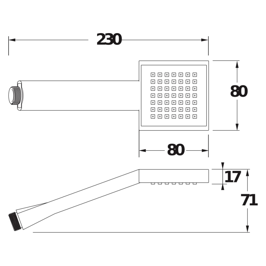 JIKA H3614200040411 - Doccetta a mano CUBITO, cromo lucido