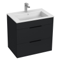 JIKA H4536021763521 - Armadietto da bagno con lavandino CUBE 60,7x65 cm nero